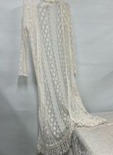 Listicle Mystic Prysm long sleeve white Duster M open kimono knit cardigan boho Photo 0