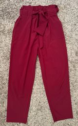 Paper Bag Dress Pants Red Size L Photo 0
