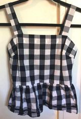 Maison Jules Blue + White Checkered Tank Photo 0