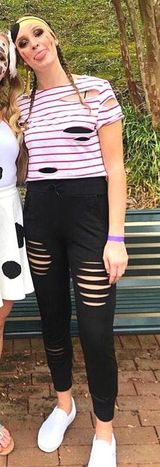 Black Ripped Joggers Photo 0