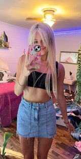 Free People Jean Skirt Photo 0