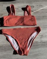 Maybel Textured Orange/Coral Bikini Super Cute Women Junior Size Small #497 Photo 0