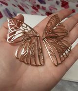 Boutique Hollow Big Butterfly Stud Earrings Photo 0