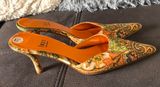 Impo Pointy Orange Design Mules Size 7.5 Photo 0