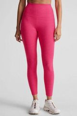 Beyond Yoga Women's size Medium Hot Pink Ankle Leggings High Waisted Workout Photo 0