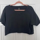 offline washed black cropped tee Photo 0