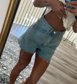Cutest ASOs Weekday High Waisted Blue Jean Shorts Photo 0
