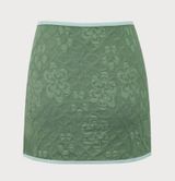 BERLOOK Dark Green Jacquard Cover up Skirt 20 Size M Photo 0