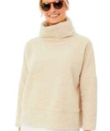 Tuckernuck  Rollins Funnel Neck Pullover Cream Teddy Fleece Sherpa Womens XS Photo 0
