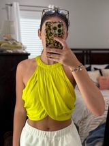 DO+BE Yellow Crop Top Photo 0