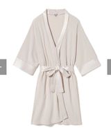 PJ Harlow Shala Rib Knit Camono Robe with Satin Belt and Trim size XS/S Photo 0