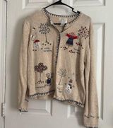 Christopher & Banks Four Seasons Button Up Embroidered Cardigan Size Medium Photo 0