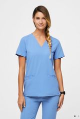 Ceil Blue Scrub Top Photo 0