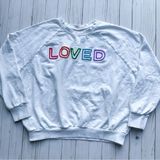 Betsey Johnson  LOVED Threaded Embroidery Sweatshirt Photo 0