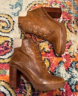 Brown Leather Booties Photo 0
