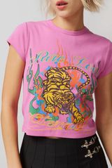 pink tiger t shirt baby tee size medium Photo 0