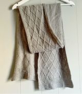 Soft Cashmere Gray Diamond Brocade Woven Scarf OS Photo 0