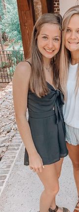 Wild Honey Black Tie Romper Photo 0