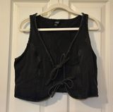 black denim vest Photo 0
