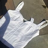 NWT LA Hearts Tie Up Linen Corset Top Photo 0