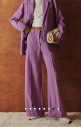 Abercrombie & Fitch Purple Tailored Ultra Wide Leg Pants S Photo 0