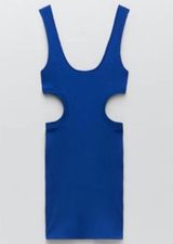 ZARA Ribbed Cut Out Mini Dress Photo 0