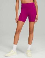 Wunder Train High-Rise Biker Active Short 6" Magenta Purple Pink Sz 6 Photo 0