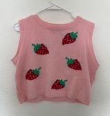 SheIn Strawberry Sweater Vest Photo 0