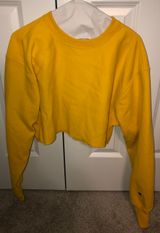 Champion Yellow Cropped Crewneck Photo 0