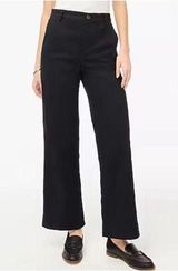 J. Crew Pants Wide Leg Black Chino Classic High Rise Style BX434 Women’s Size 6 Photo 0