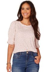 Democracy  Dotimal Puff Sleeve Tee   Photo 0