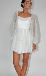 Selfie Leslie Fairytale Dream Pleat Neckline Mini Dress Photo 0