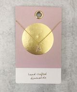 Anthropologie Joya Deco Diamond Monogram Pendant Necklace Letter A NEW Photo 0