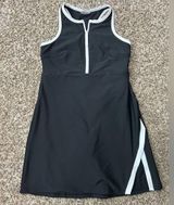 Collective black and white 1/4 zip tennis dress with built in shorts Sz M Photo 0