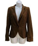 ZARA Basic Vegan Suede Brown Blazer Photo 0