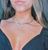 Blue Butterfly Chain Necklace Photo 0