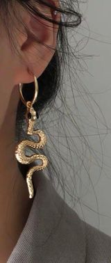 Boutique Gold Snake Earrings Photo 0