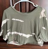 Handmade Tie Dye Cropped T Shirt  Photo 0
