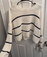 Navy Stripped Sweater Blue Size M Photo 0