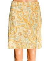 TAIL Tan & Teal Paisley Mini Skirt GOLF Tennis Activewear Pockets Skort ~Size 12 Photo 0