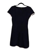 J. Crew Navy Knee Length Shift Dress Size 4 Blue Photo 0