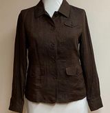 Cutter and Buck  Brown Lined Linen Jacket Photo 0