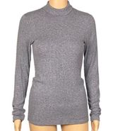 WILFRED/ARITZIA grey, thin ribbed, super soft turtleneck sweater. Medium. EUC Photo 0