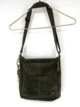 The Sak Lucia Moss Green Suede Crossbody Bag with Charms Photo 0