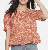 Popsugar Peplum Printed Top Photo 0