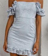 Selfie Leslie Blue lace Mini Dress Photo 0