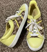 Coach Signature Alivia neon yellow woman tennis shoe size 10 Photo 0
