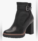 Naturalizer Women's Black Cora Leather Ankle Boot Size 7.5 Photo 0