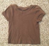 Brandy Melville brown baby tee Photo 0