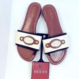 NWT Lyndon Logo Guess 6M Brown Ivory Black Gold Detail Photo 0